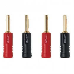 Qed Screwloc ABS Fiches 4mm (lot de 4) Qed Screwloc ABS Fiches 4mm (lot de 4)